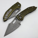 Microtech Borka Stitch Auto w/ OD Green Handles & Apocalyptic M390 169-10APOD