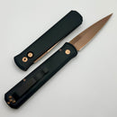Pro-Tech Godfather Black Handle w/ Rose Gold 154-CM Blade & Hardware 921-RG