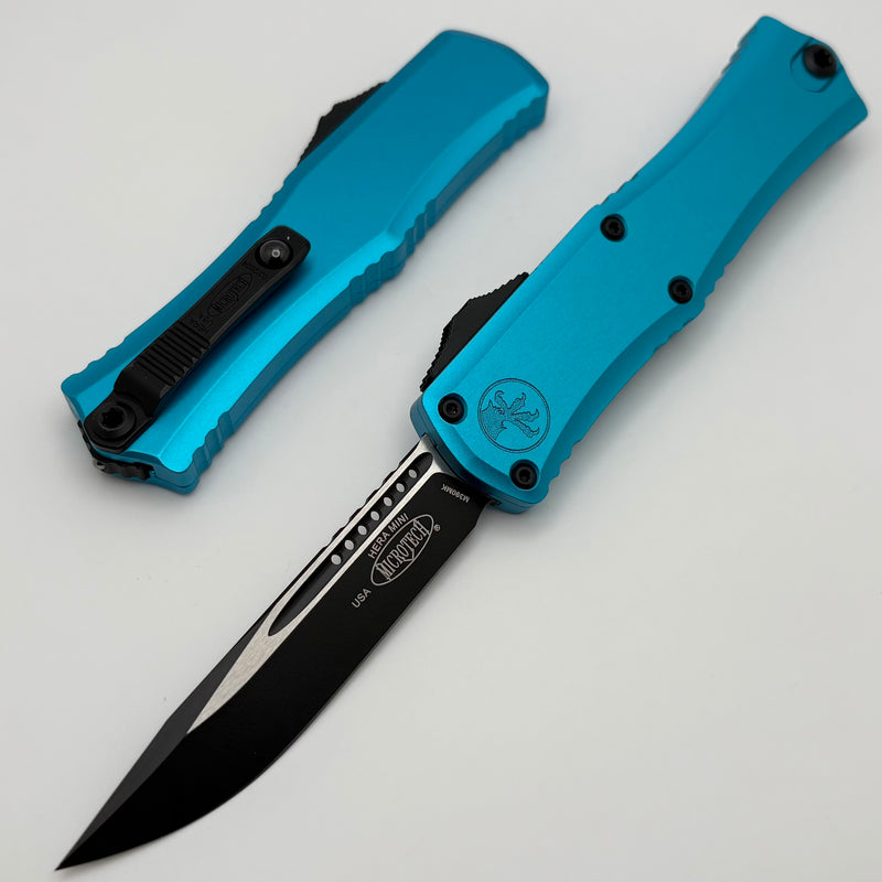 Microtech Knives Mini Hera Black S/E M390MK w/ Turquoise Handle 1703M-1TQ