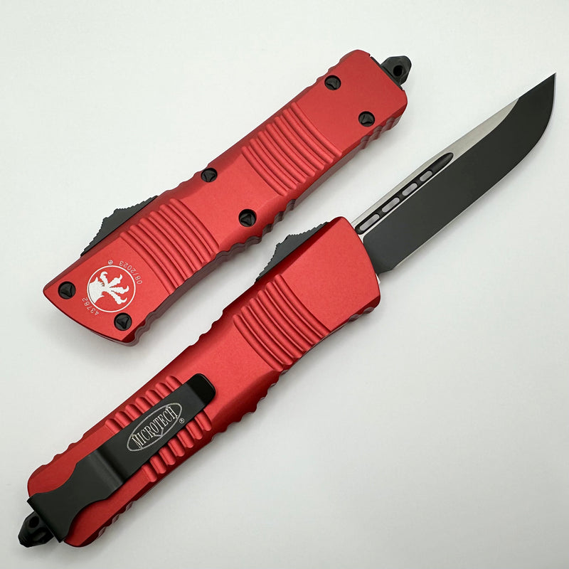 Microtech Combat Troodon Single Edge Black & Red 143-1RD