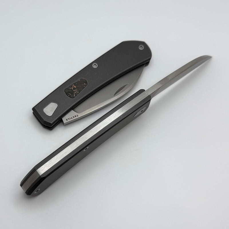 Tactile Knife Co Ranger Slipjoint Titanium Handle w/ Copper TechnoCarbo Shield & Wharncliffe MagnaCut