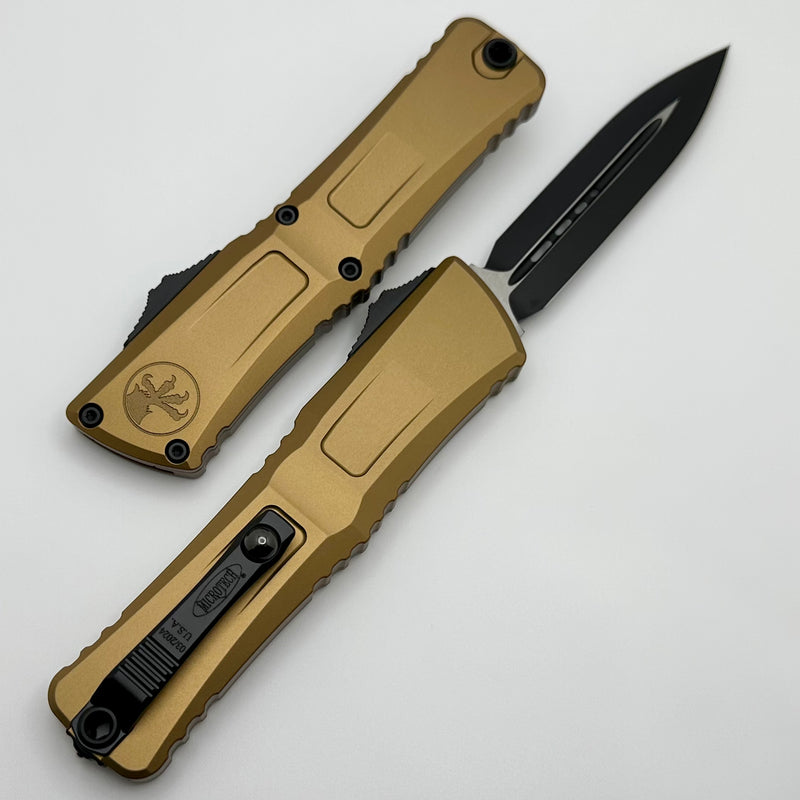 Microtech Knives Combat Troodon Gen III Black Double Edge w/ Tan Handle 1142-1TA