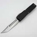 Microtech Ultratech ZBP Hellhound Stonewash w/ Black Handle Signature Series 1119-10S