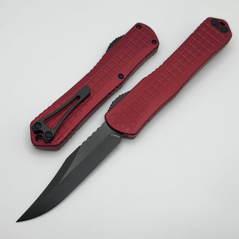 Heretic Knives Manticore X Red Frag Handle & DLC Bowie MagnaCut H030BF-6A-RED