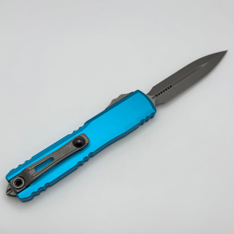 Microtech Ultratech Gen IV D/E Apocalyptic Standard w/ Turquoise Handle 11224-10APTQ