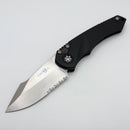 Heretic Knives Mini Pariah Auto Black Polymer Handles w/ Stonewash S/E Serrated MagnaCut H054-2B