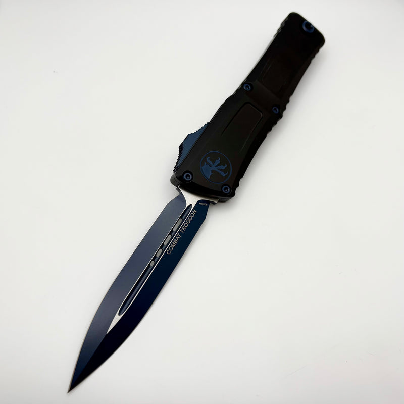 Microtech Knives Combat Troodon Gen III Black D/E w/ Navy Blue Accents 1142-1NASK