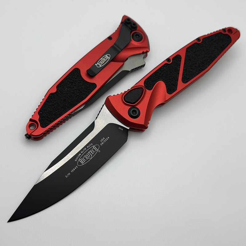 Microtech Socom Elite Auto Black S/E Red Standard 160A-1RD