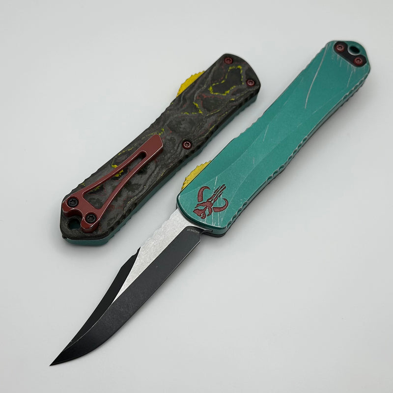 Heretic Knives Manticore E Bounty Hunter w/ 2 Tone Bowie Battle Black MagnaCut H026B-14A-BOUNTY