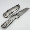 Microtech Marfione Select MSI RAM LOK Titanium Handles w/ Double Vapor Blast & Purple Accents & Full Serrated Stonewash M390MK 210-12MS3