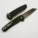 Pro-Tech Malibu Textured Green Handle & Smoky Gray DLC MagnaCut Reverse Tanto Blade 5406-SG Green