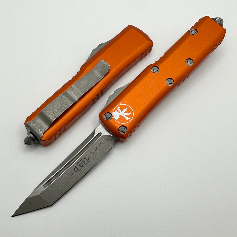 Microtech UTX-85 Tanto Apocalyptic Standard & Orange 233-10APOR