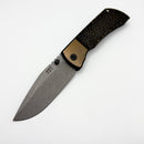 McNees Performance Machined Mac 2 3.5" Gen 2 F Stonewash w/ Jigged Bolstered Black/Bronze Titanium Handles & MagnaCut