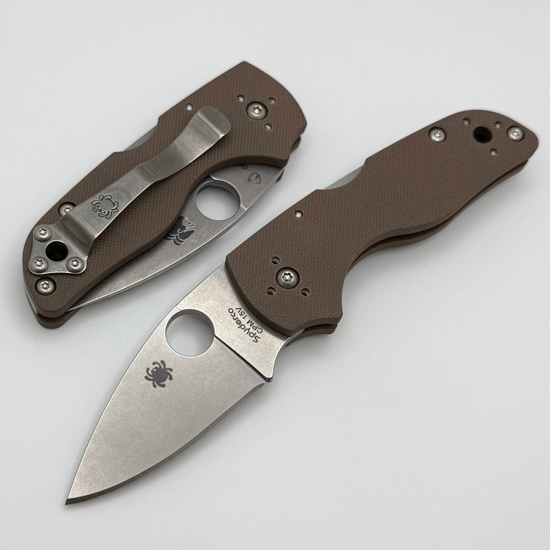 Spyderco Lil' Native Back Lock Brown G-10 Handles & CPM 15V Sprint Run C230MBGPBN15V