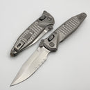 Marfione Select Microtech Socom Ram-Lok Titanium Frag Handles w/ Bronze Accents & Spear Point Stonewash Serrated M390MK 160RL-11FRSMS2