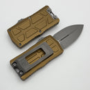Microtech Exocet II w/ Tan Aluminum Handle & Apocalyptic M390MK D/E 1157-10APTA