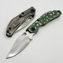North Mountain Blade BBNM Artic Green/White Carbon Fiber & Titanium Handles w/ Bowie SLD-Magic