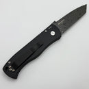 Pro-Tech Emerson CQC7 w/ Black Handle & Black Lip Pearl Button & Damascus Chisel Tanto 2025 Emerson Custom 001