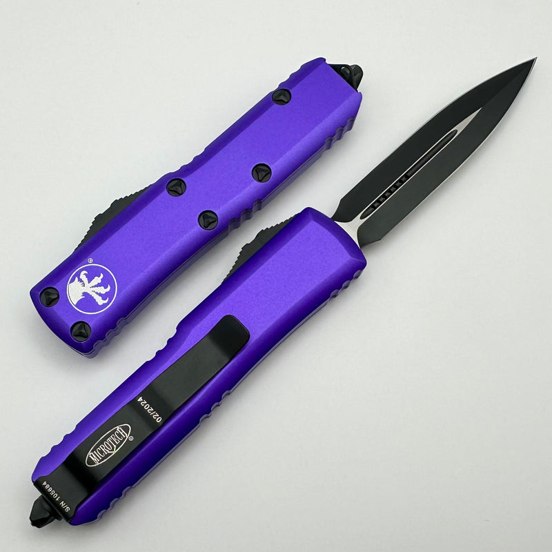 Microtech UTX-85 Double Edge Black & Purple 232-1PU