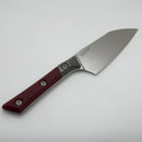 Microtech Santoku 4.2" Merlot  G-10/Titanium Bolster Handle w/ Stonewash M390MK 3300B-10MR