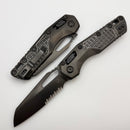Microtech Marfione Select MSI RAM LOK DLC Frag Titanium Handles w/ DLC Accents & DLC Part Serrated M390MK 210-2DLCTFRMS1