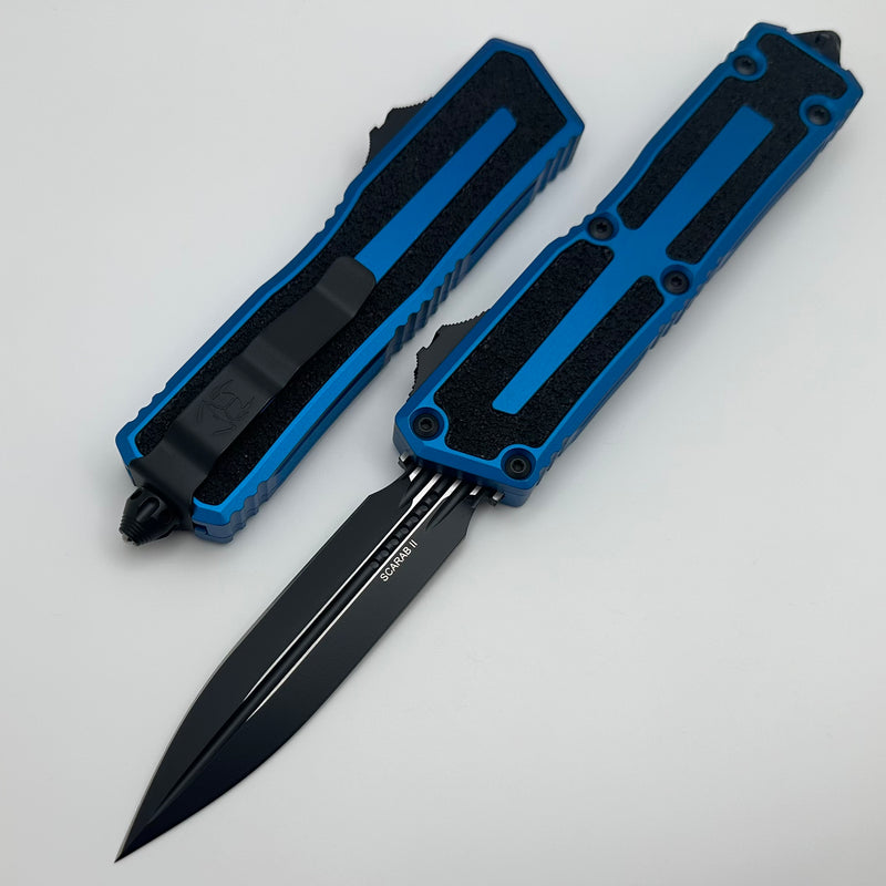 Microtech Scarab 2 Gen 3 D/E Tactical Standard w/ Blue Handle 1280-1BL