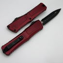 Microtech Knives Combat Troodon Gen III Black D/E Full Serrated w/ Merlot Handle 1142-3MR