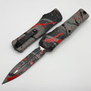 Microtech Knives Combat Troodon Gen III D/E Bull Shark Gray/Black Red Splatter Signature Series 1142-1BGBKRDSPLS