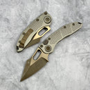 Microtech Borka Stitch Bronzed Apocalyptic Standard Two Tone Natural Clear 169-13TTAPNC