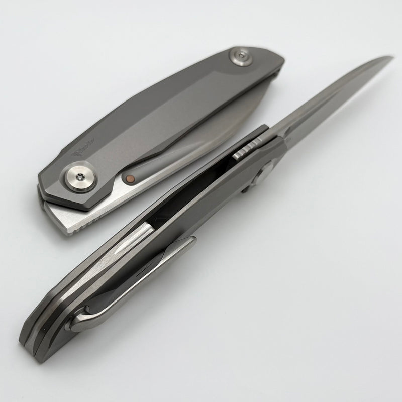 Reate Knives VK-ANUB Bead Blast Titanium Handles & Hand Rubbed Elmax