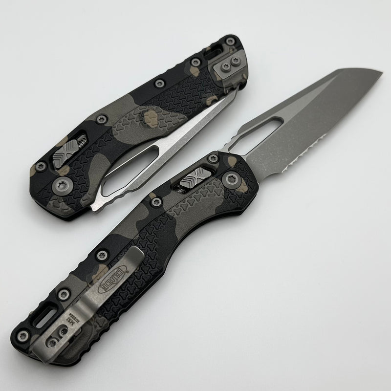 Microtech Knives MSI RAM LOK Tactical Camo Polymer & Partial Serrated M390MK Apocalyptic 210T-11APPMTC