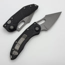 Microtech Borka M-Stitch Auto Black Aluminum Handle & 3.25" Apocalyptic M390MK 169M-10AP