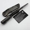 Microtech Marfione Select MSI RAM LOK DLC Frag Titanium Handles w/ DLC Accents & DLC Full Serrated M390MK 210-3DLCTFRMS1