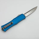 Grenade Blem Microtech Knives Mini Hera w/ Satin S/E M390MK & Blue Handle 1703M-4BL