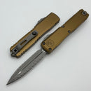Microtech Ultratech Gen IV D/E Apocalyptic Double Full Serrated w/ Tan Handle 11224-D12APTA