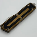 Microtech Scarab 2 Gen 3 Tan Handles w/ S/E Spine Fluted Stonewash M390MK 1278-10TA