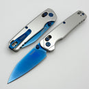 Kershaw Bel Air Raw Aluminum Handles w/ Blue MagnaCut 6105RAWBLU