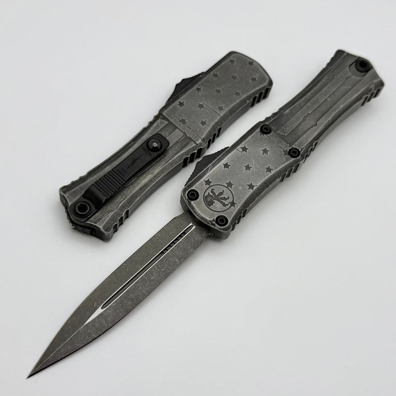 Microtech Knives Hera II Mini Dark Flag D/E M390MK Signature Series 1702M-1DKFLAGS