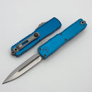 Microtech UTX-70 Gen IV w/ Blue Handle & D/E Stonewash M390MK 11474-10BL