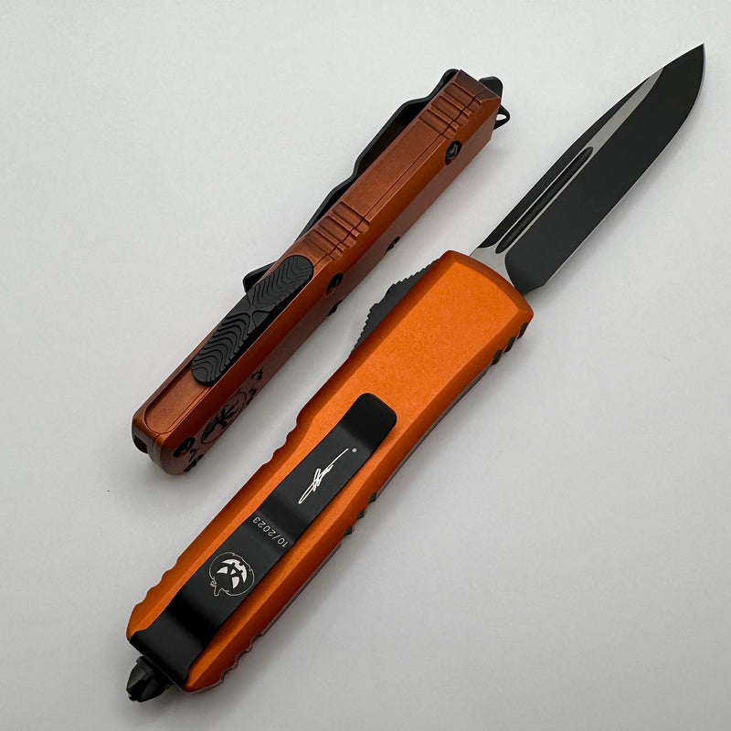 Microtech UTX-85 Halloween Orange Single Edge Signature Series 231-1HWS