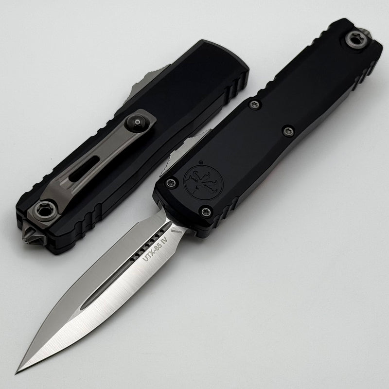 Microtech UTX-85 Gen IV w/ Black Handle & Satin D/E M390MK 12324-4