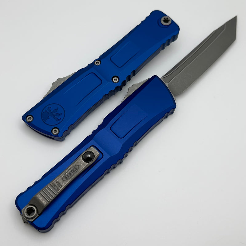 Microtech Knives Combat Troodon Gen III Apocalyptic Tanto w/ Navy Blue Handle 1144-10APNA