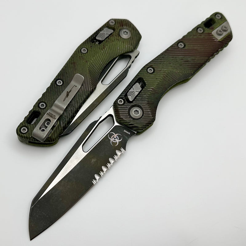 Microtech Knives MSI RAM LOK Outbreak Fluted Aluminum & Part Serrated M390MK 210-2FLOBS One Per Household