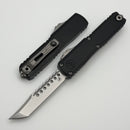 Microtech UTX-70 Gen IV Hellhound w/ Black Handle & Stonewash M390MK 14194-10S