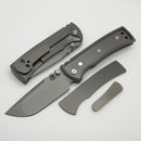 Chaves Knives Redencion 229 w/ Stonewash Titanium Integral Handle w/ Magnetic Ti Inlays & Stonewash Drop Point M390