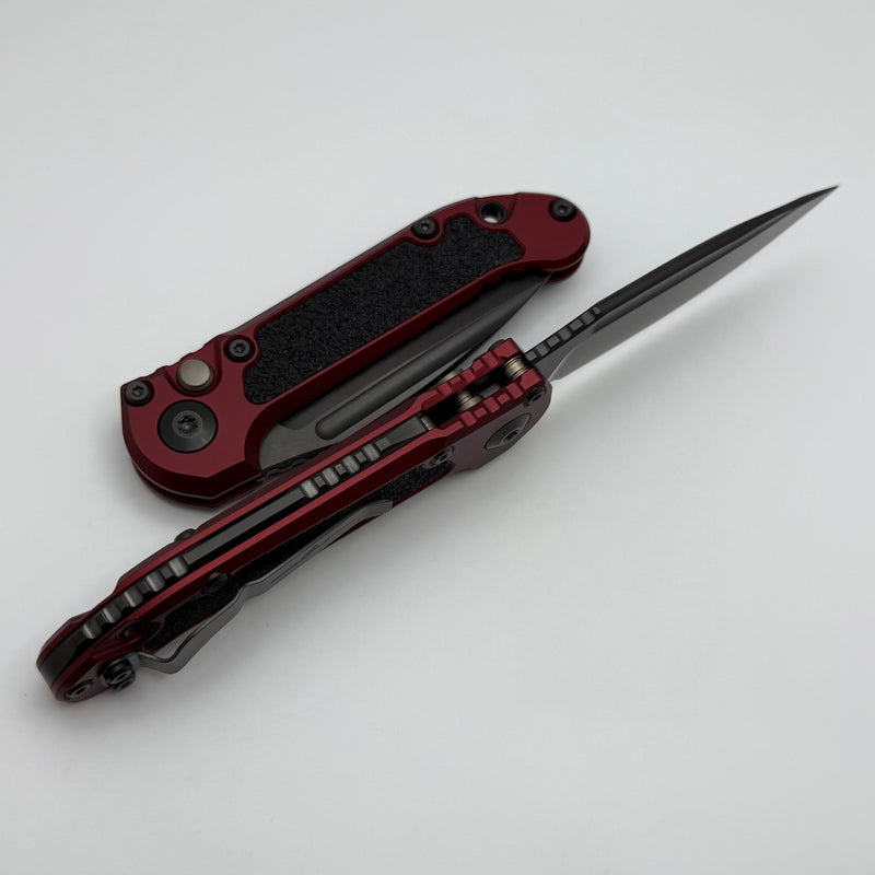 Microtech Knives LUDT Gen III DLC S/E w/ Merlot Handle Signature Series 1135-1DLCTMRS