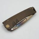 Medford Marauder Full Size "Old School" Tumbled Bronze Titanium Handles w/ 0.26" Vulcan 3V Tanto