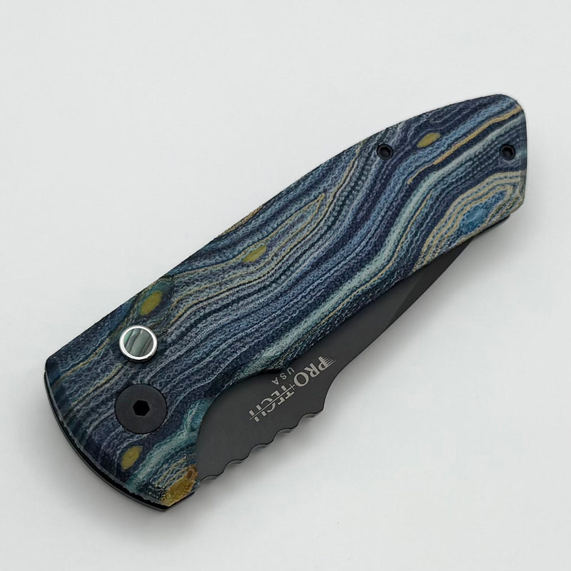 Pro-Tech SBR Short Bladed Rockeye G-Carta Starry Night Handle & DLC S3