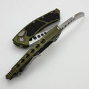 Microtech Hawk w/ OD Green Aluminum Handle & 3.95" Stonewash M390MK 166-10OD