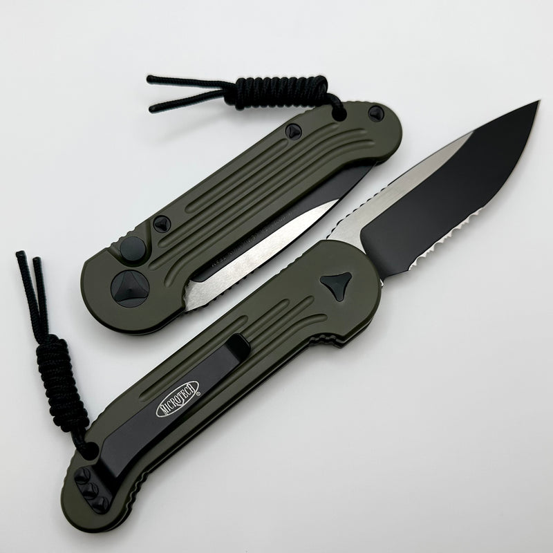 Microtech L.U.D.T OD Green & Black Partial Serrated 135-2OD (listing